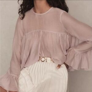 NWT By Anthropologie Godet Babydoll Blouse